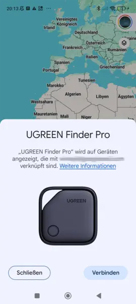 UGREEN FineTrack Duo Android Verbindung UGREEN FineTrack Duo Android Verbindung