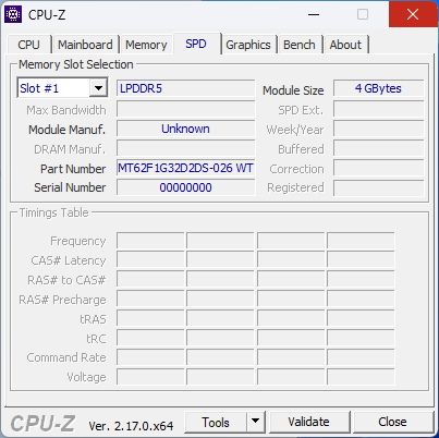 Acemagic RX16 CPUz SPD Acemagic RX16 CPUz SPD