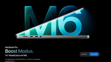 Apple 14-Zoll-MacBook Pro mit M6-Chip vorgestellt