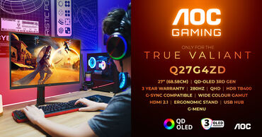 AOC Q27G4ZD-Gaming-Monitor mit QD-OLED-Technologie der dritten Generation