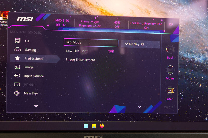 MSI MAG 321UPDE OSD Pro Mode MSI MAG 321UPDE OSD Pro Mode