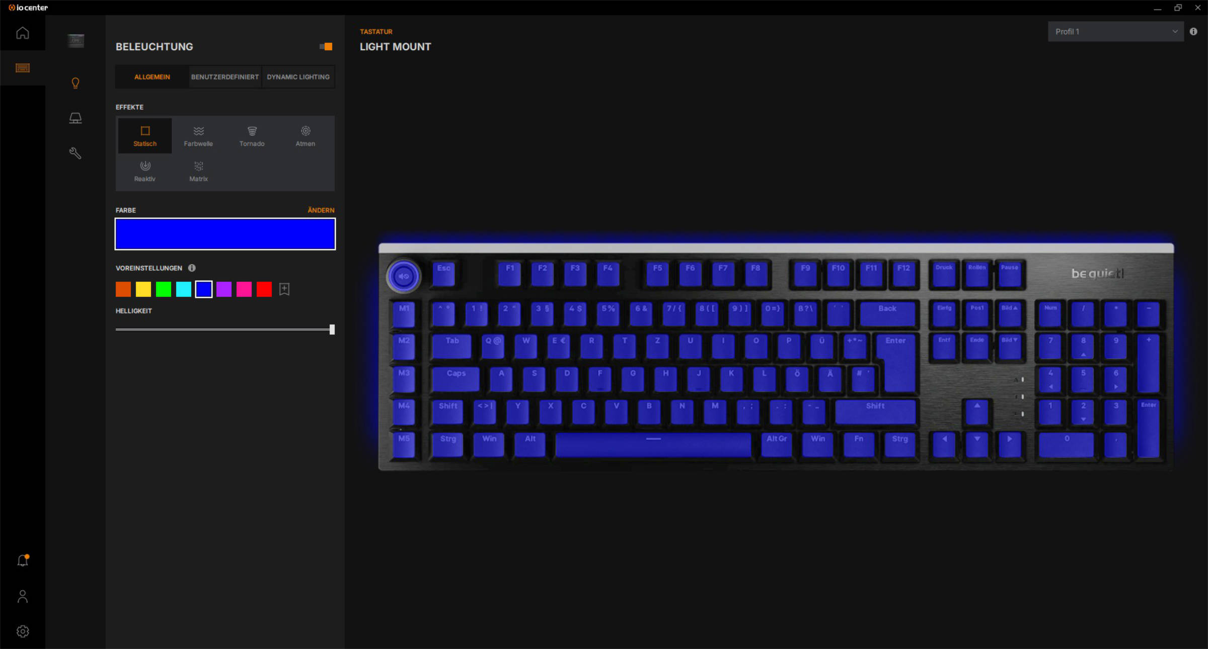 be quiet Light Mount Keyboard Software Beleuchtung be quiet Light Mount Keyboard Software Beleuchtung