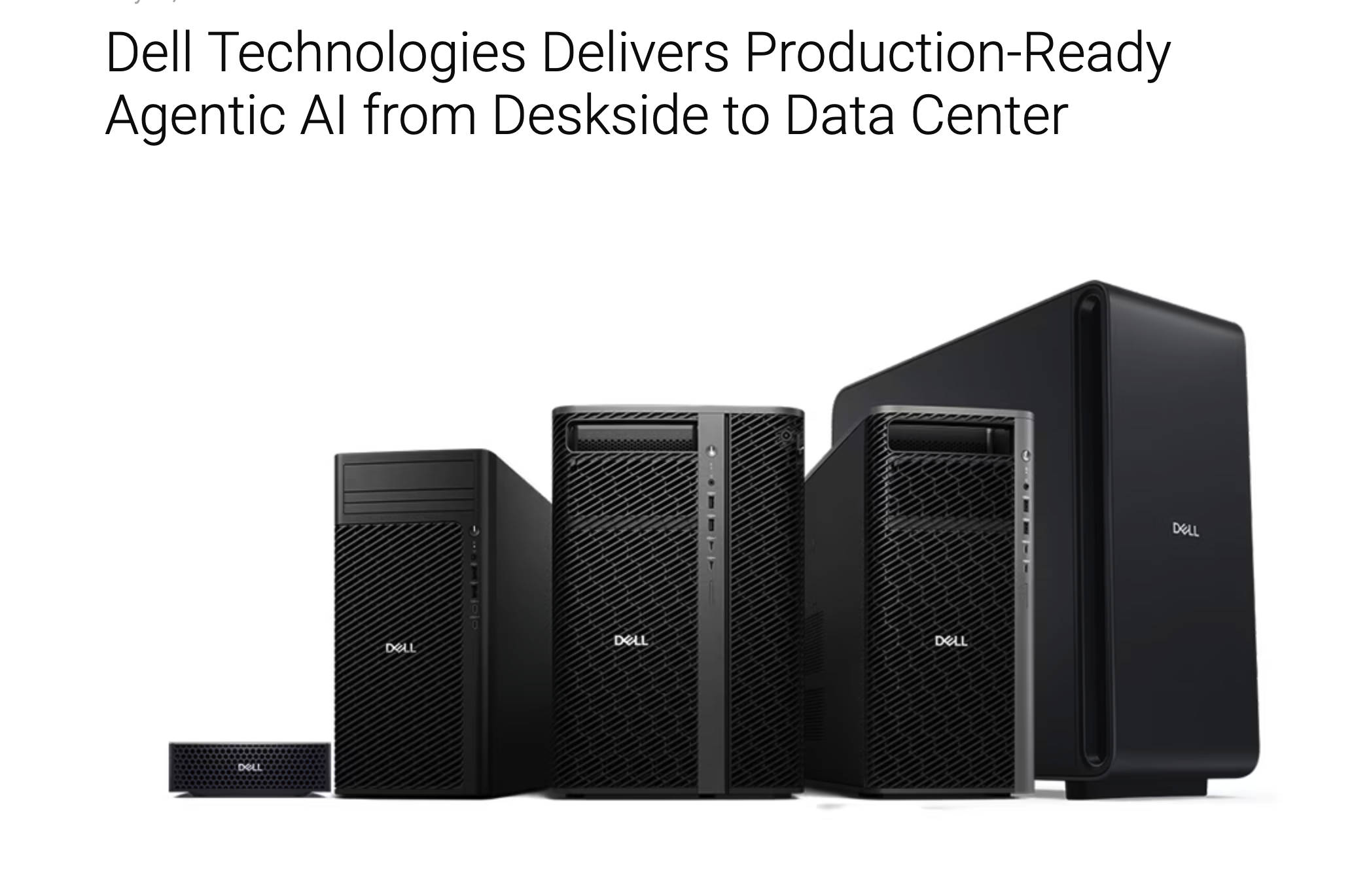 Dell Deskside Agentic AI: Neue Server-Serie für lokale AI-Beschleuniger