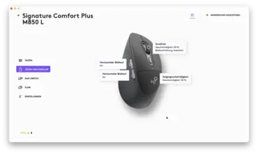 Logitech M850L Options Einstellungen