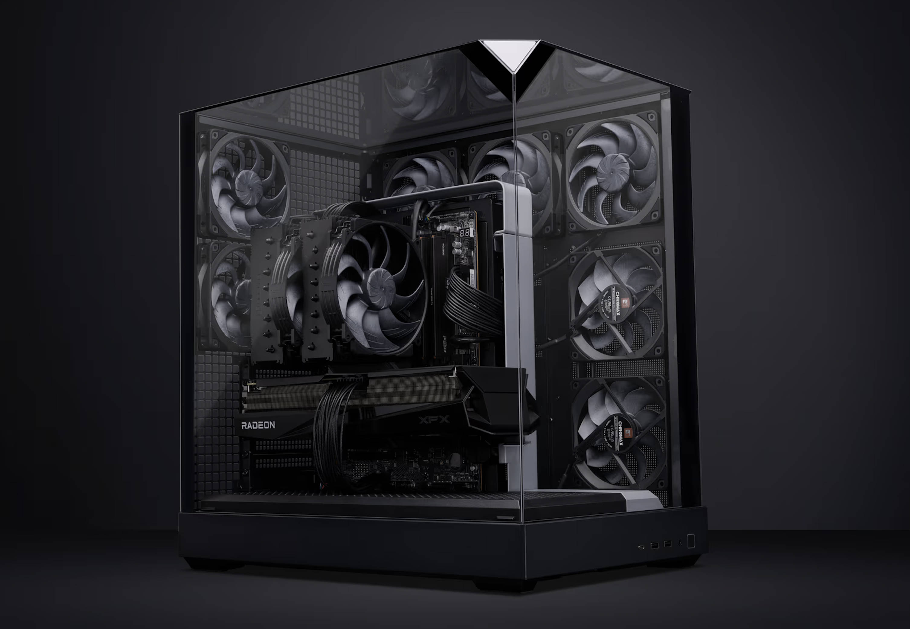 Noctua NF A12x25 G2 chromax black im Gehäuse Noctua NF A12x25 G2 chromax black im Gehäuse