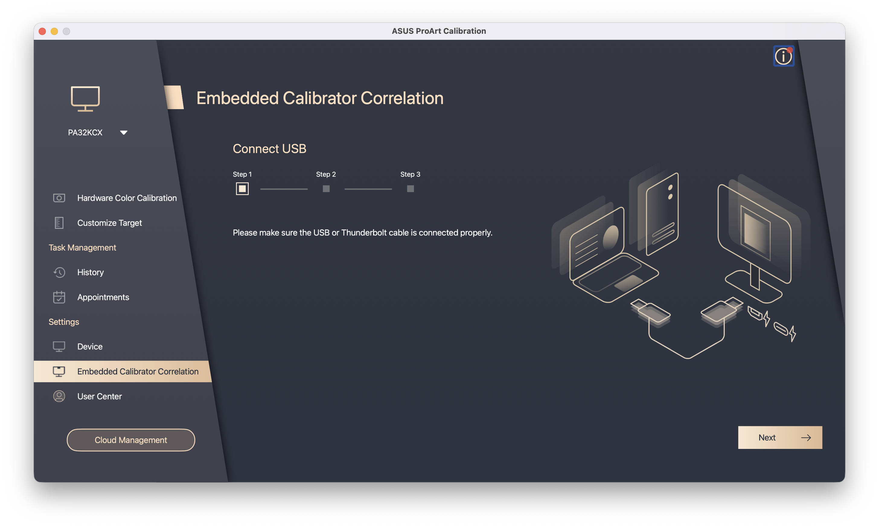 ASUS ProArt Calibration Start