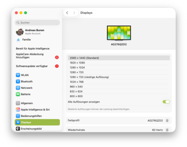 Apple MacBook Neo externer Monitor