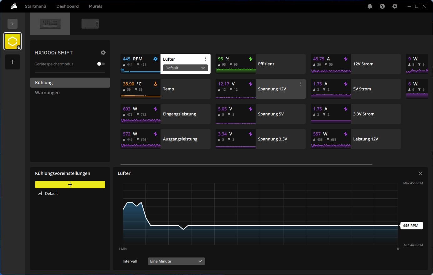 Corsair HX1000i Shift iCUE iCUE Link Lüfter Corsair HX1000i Shift iCUE iCUE Link Lüfter