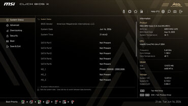 MSI MEG Vision X AI BIOS Info MSI MEG Vision X AI BIOS Info