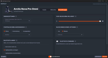 SteelSeries Arctis Nova Pro Omni Geräteeinstellungen SteelSeries Arctis Nova Pro Omni Geräteeinstellungen