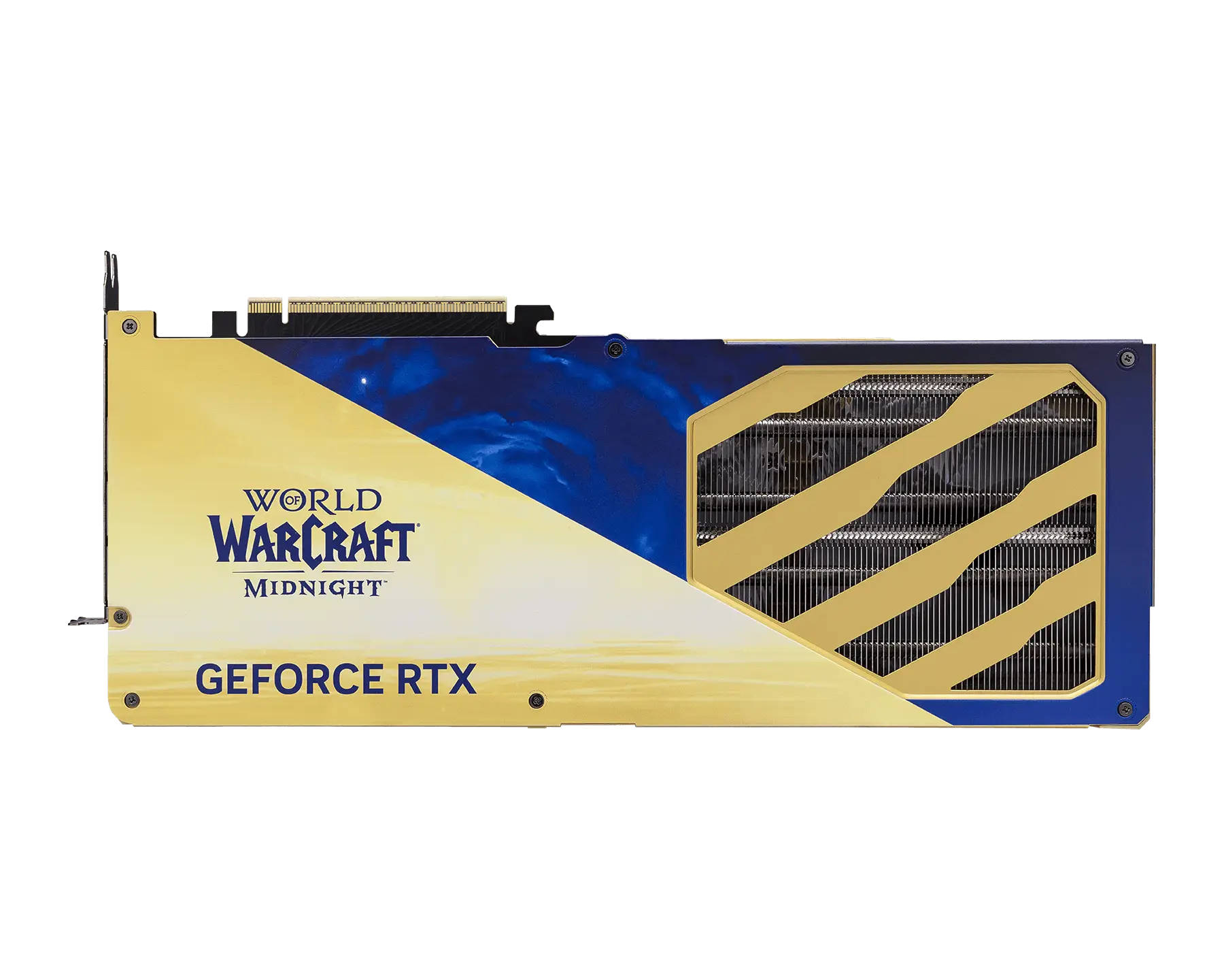 MSI GeForce RTX 5070 12G World of Warcraft MIDNIGHT LIGHT EDITION Rückseite MSI GeForce RTX 5070 12G World of Warcraft MIDNIGHT LIGHT EDITION Rückseite