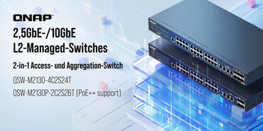 QNAP bringt QSW-M2130 Serie L2 Web Managed Switches auf den Markt