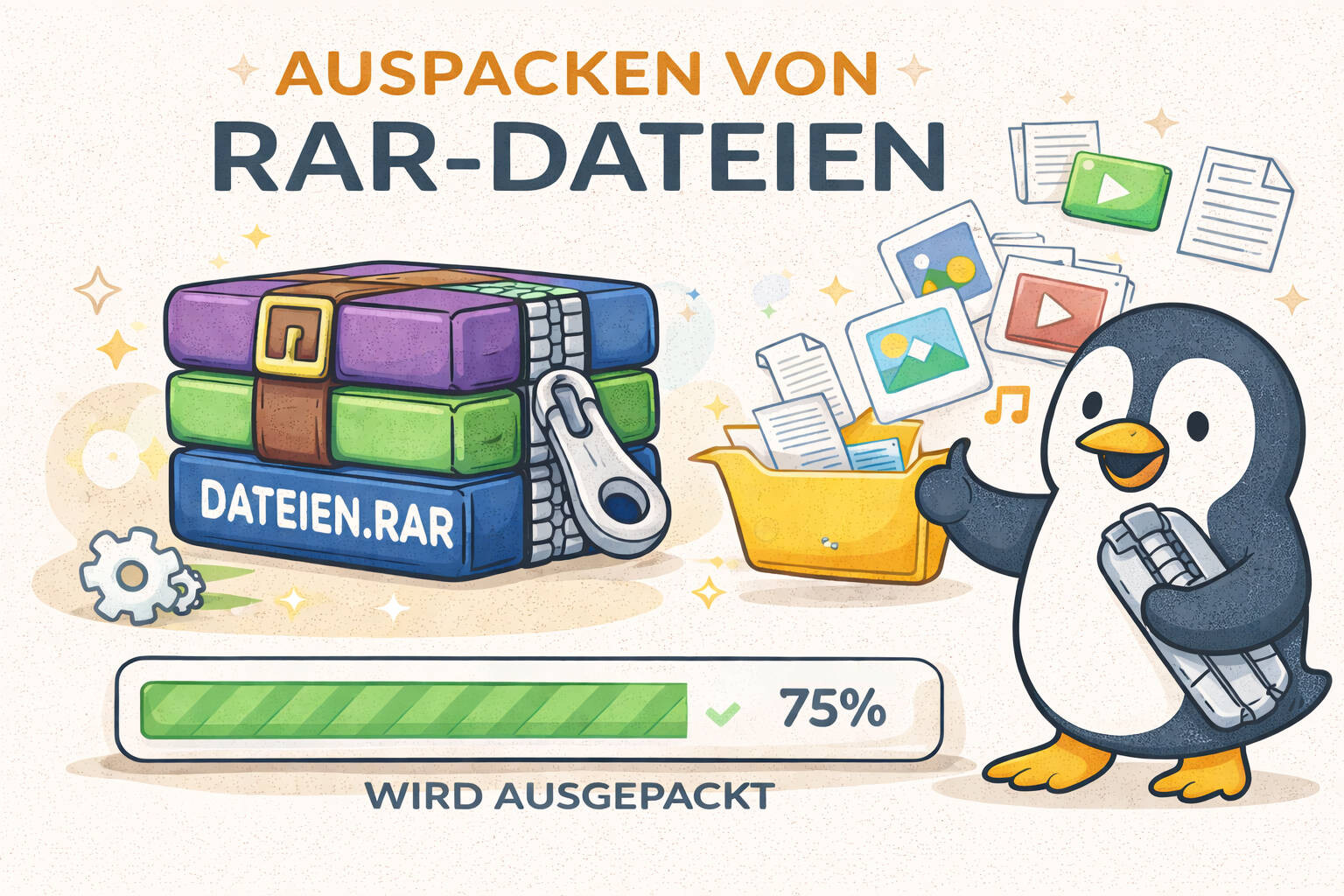 RAR Datei öffnen und entpacken auf dem Mac  Bild © DALL-E