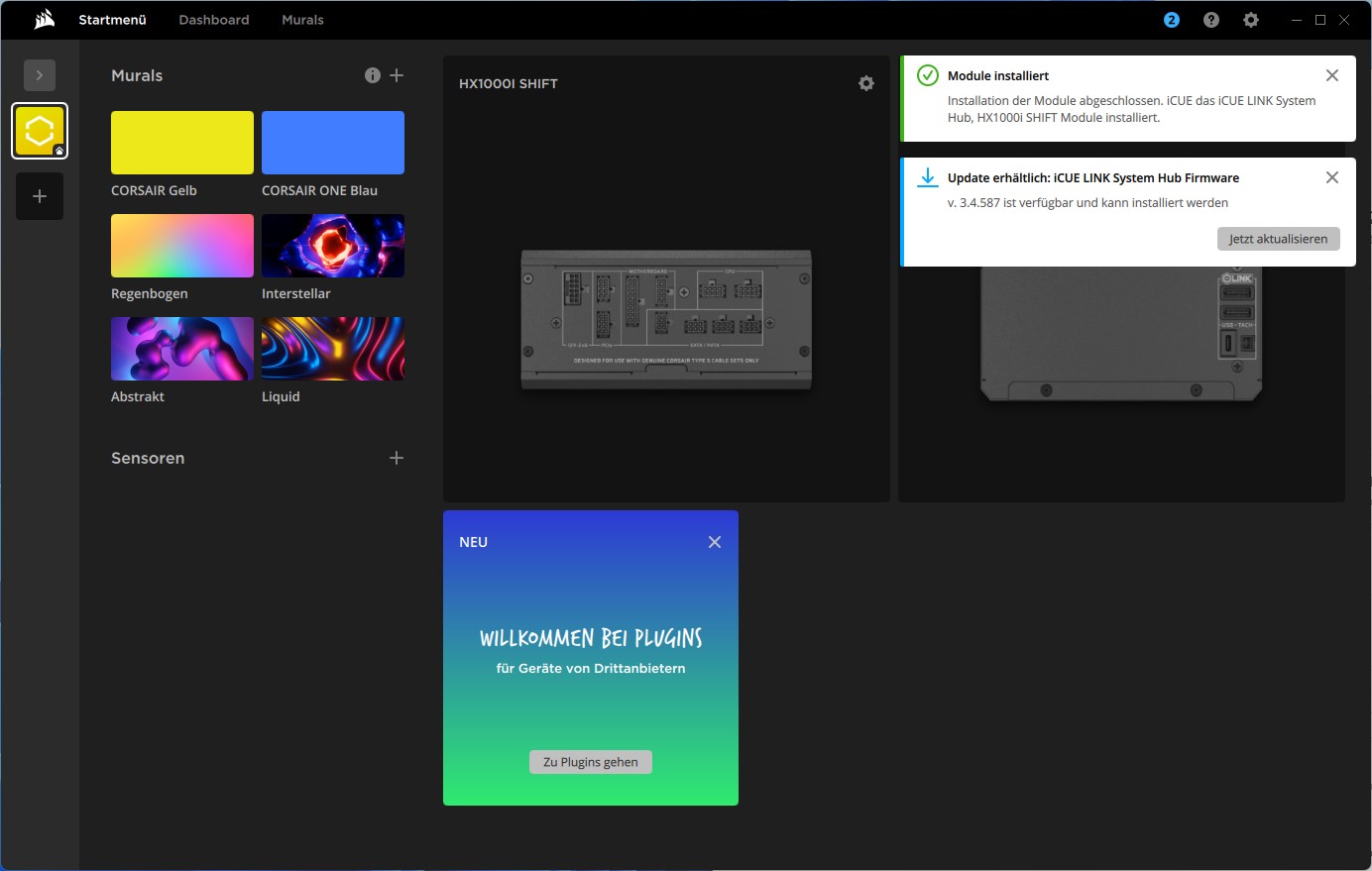 Corsair HX1000i Shift iCUE iCUE Link Updates Corsair HX1000i Shift iCUE iCUE Link Updates
