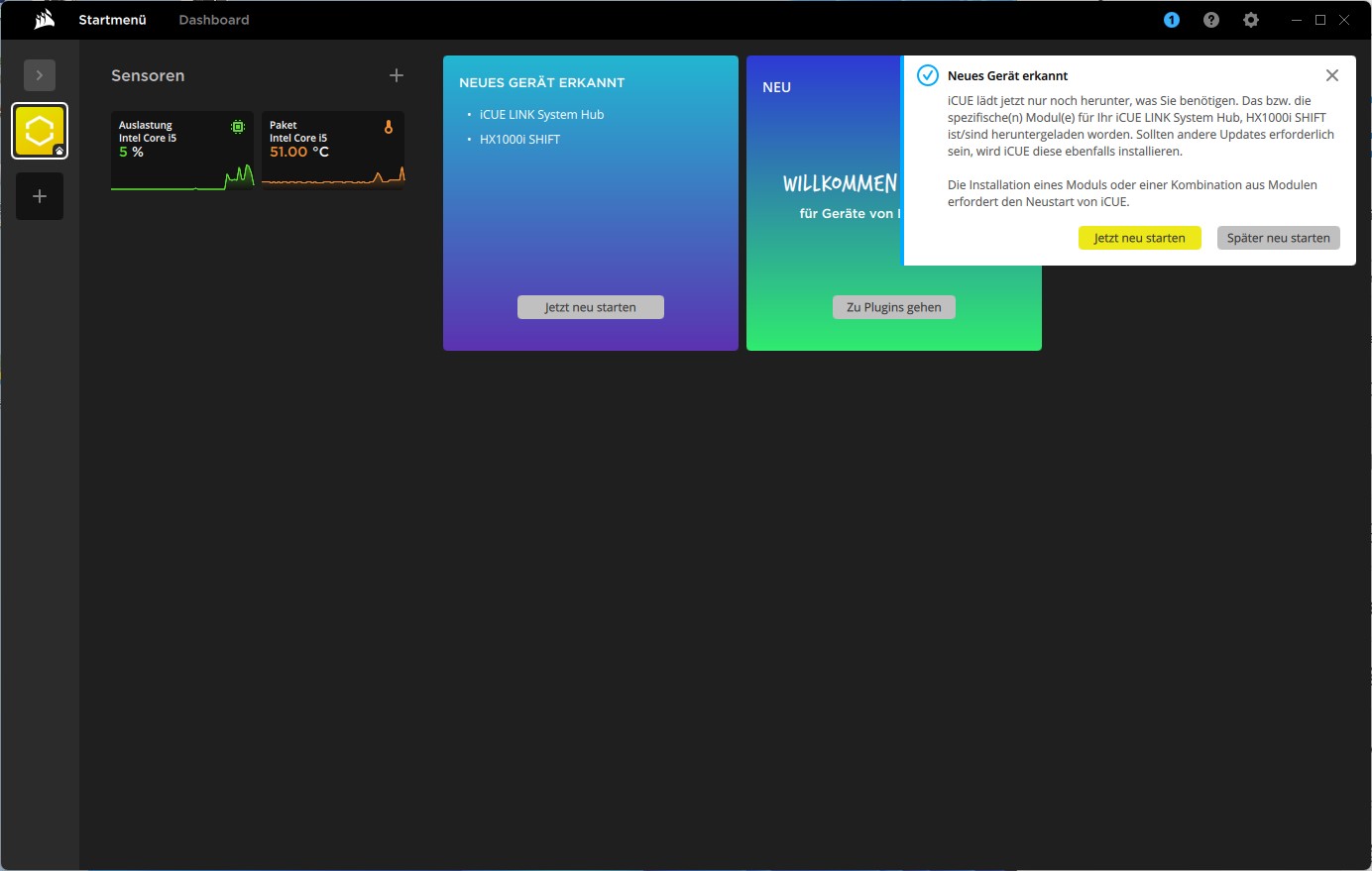 Corsair HX1000i Shift iCUE Link Installation Corsair HX1000i Shift iCUE Link Installation