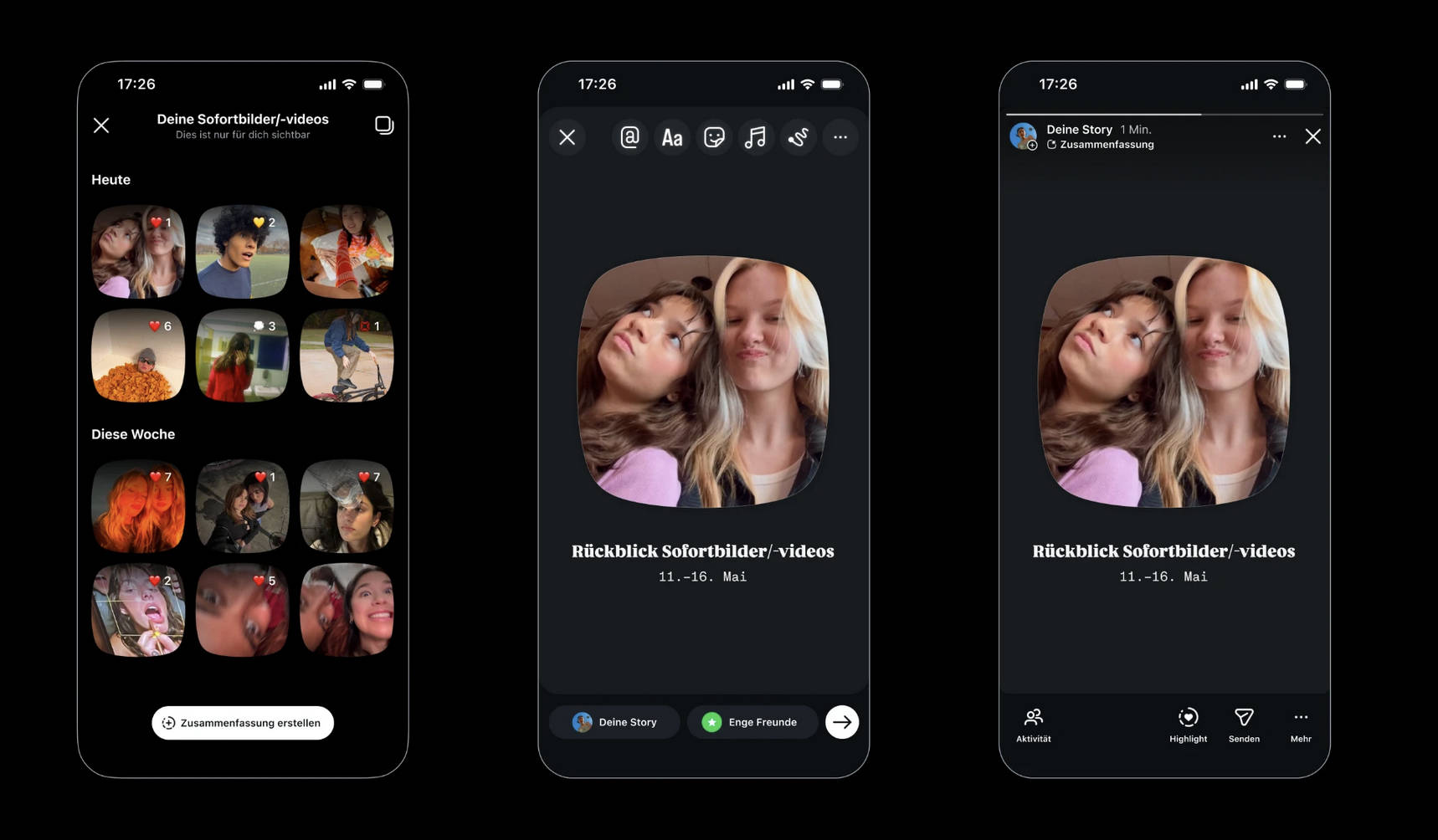 Instagram Instants für das Teilen von unbearbeiteten Fotos