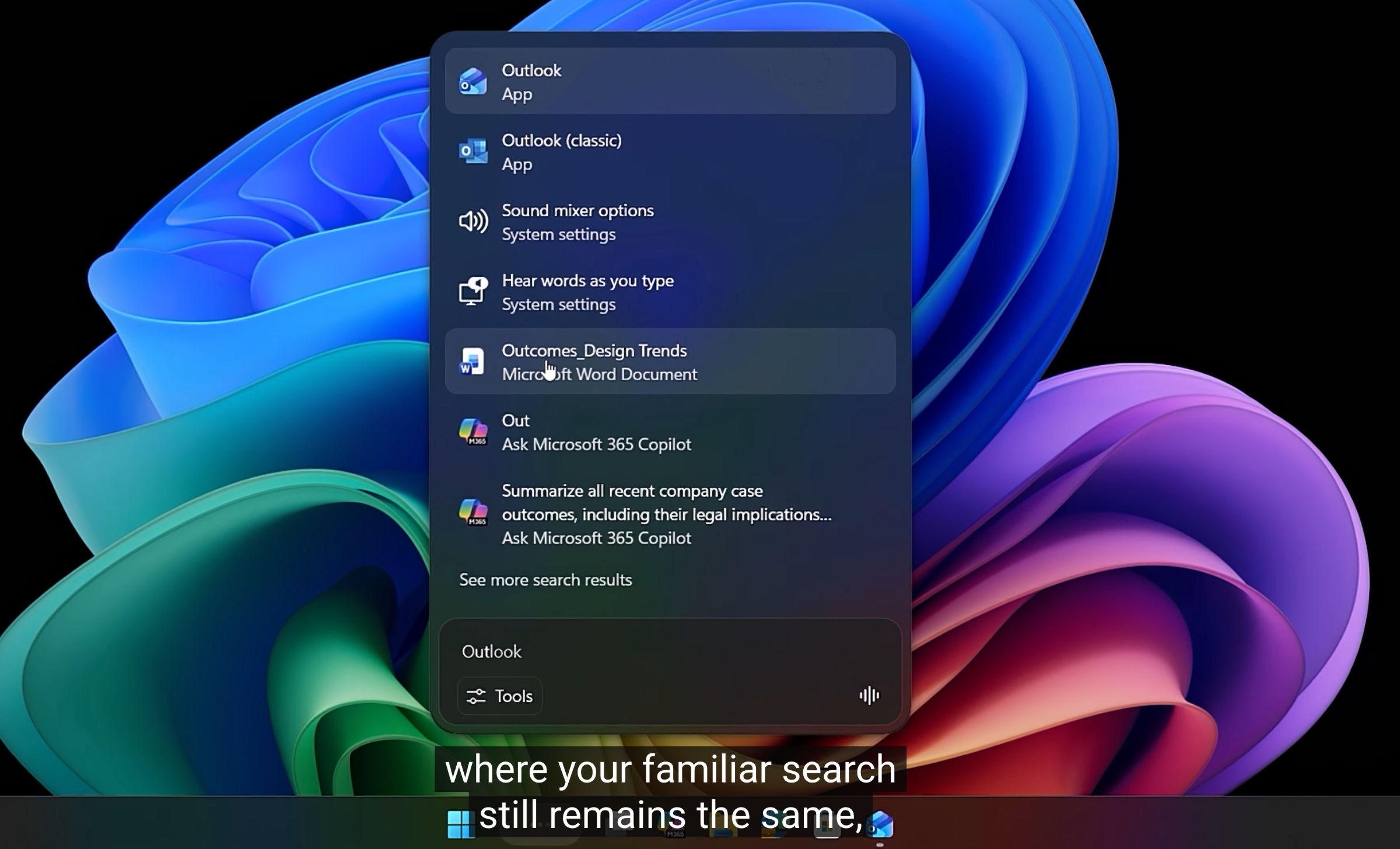 Windows 11 neue Suche  Bild © Microsoft