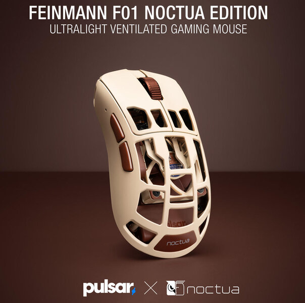 Pulsar Feinmann F01 Noctua Edition: Neue Gaming-Maus mit aktiver Handflächenkühlung
