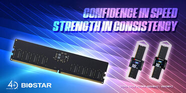 BIOSTAR DDR5-16-GB-UDIMM-Speicher für Desktop- und Small-Form-Factor-Systeme vorgestellt