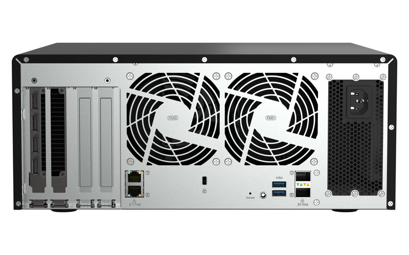 QNAP QAI h1290FX mit Rückseite QNAP QAI h1290FX mit Rückseite