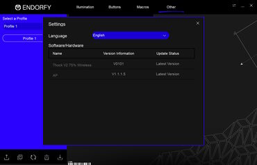 ENDORFY Thock V2 75 Wireless Software Einstellungen