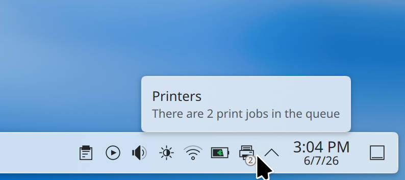 KDE Plasma 6 7 Print Queue Badge KDE Plasma 6 7 Print Queue Badge