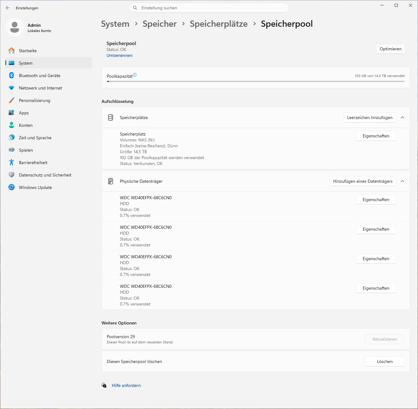 ACEMAGIC N3A Windows Speicherpool 1