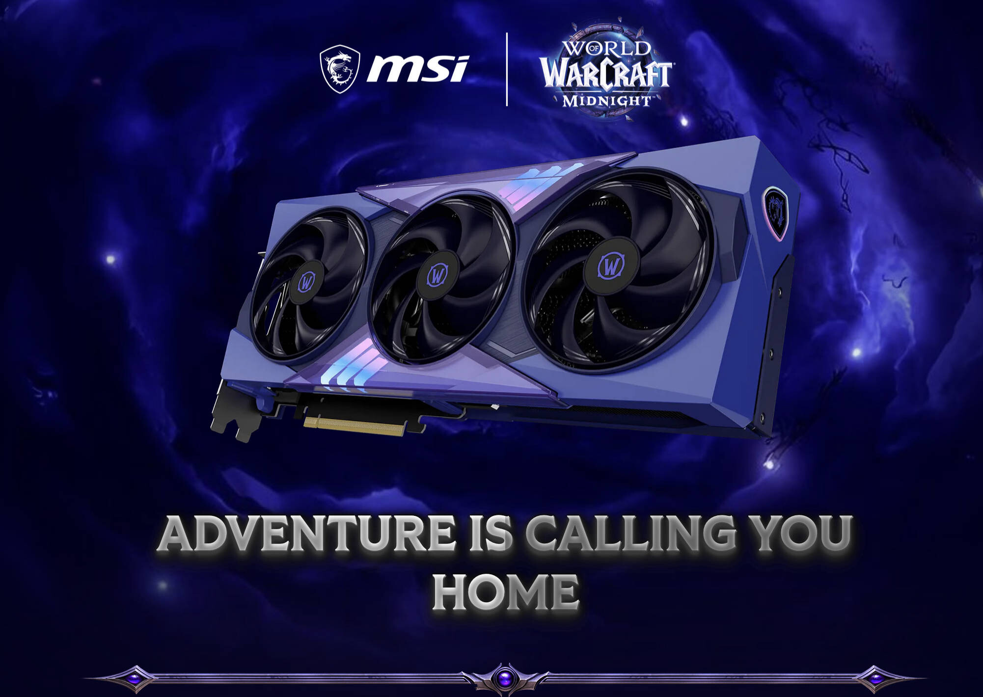 MSI GeForce RTX 5070 12G World of Warcraft MIDNIGHT Void EDITION  Bild © MSI