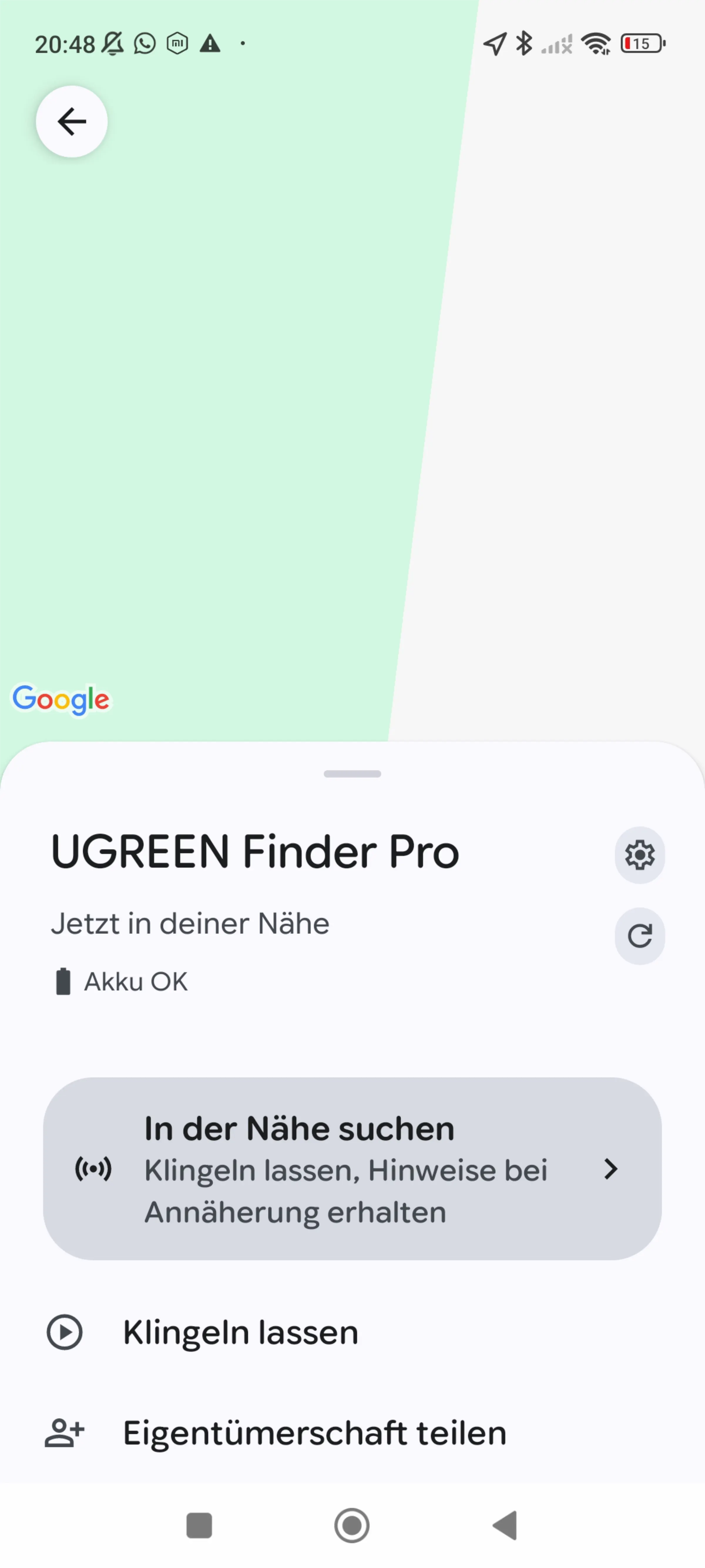 UGREEN FineTrack Duo Android Funktionen UGREEN FineTrack Duo Android Funktionen