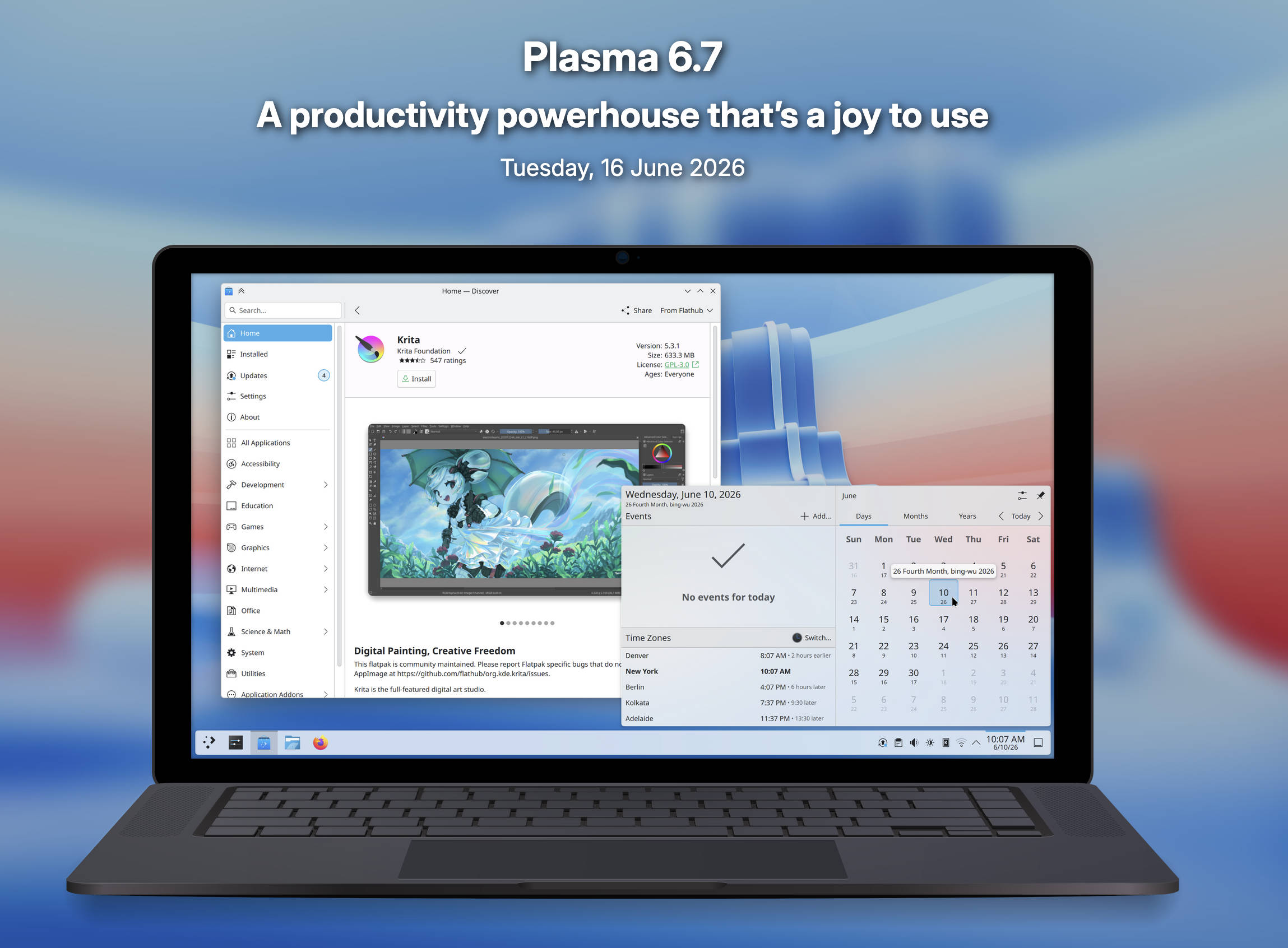 KDE Plasma 6.7 ist da: Virtuelle Desktops pro Bildschirm und CSS-Themes