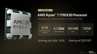 AMD Ryzen 77700X3D Processor AMD Ryzen 77700X3D Processor