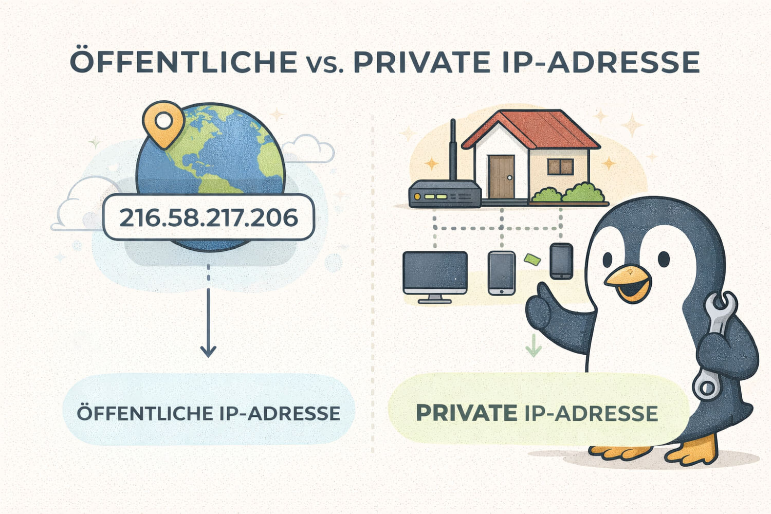 Wie ist meine IP Öffentliche vs private IP Adressen  Bild © DALL-E