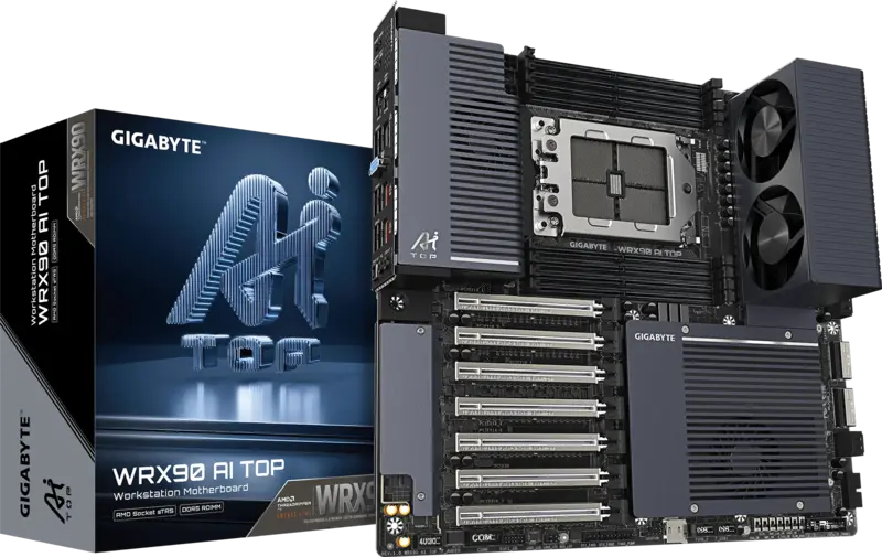 GIGABYTE WRX90 AI TOP sTR5-Motherboard für Ryzen Threadripper PRO 9000 WX- und 7000 WX-Prozessoren