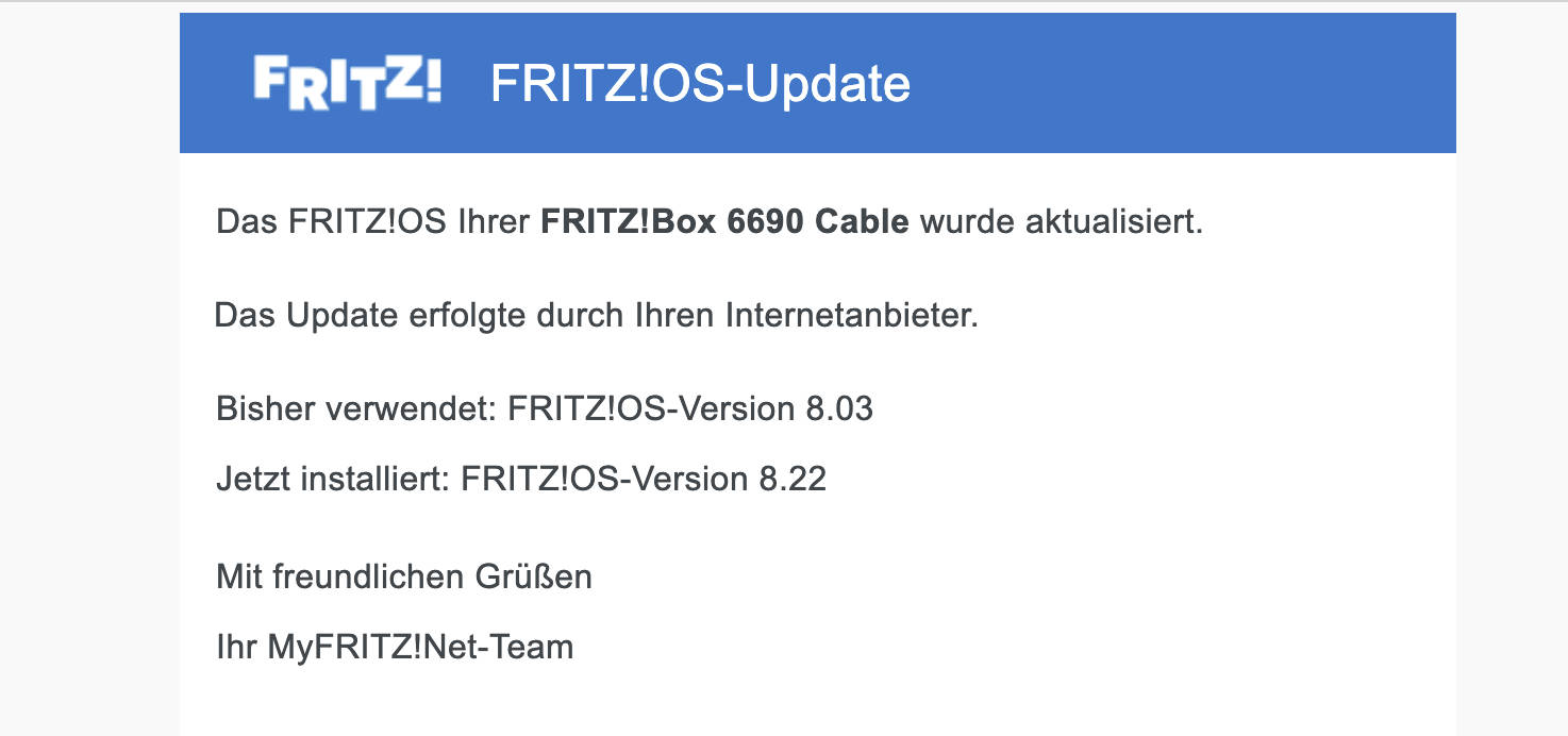 FritzOS 8 22
