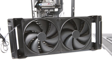 NZXT H2 Flow Radiatormontage mit Lüftern NZXT H2 Flow Radiatormontage mit Lüftern