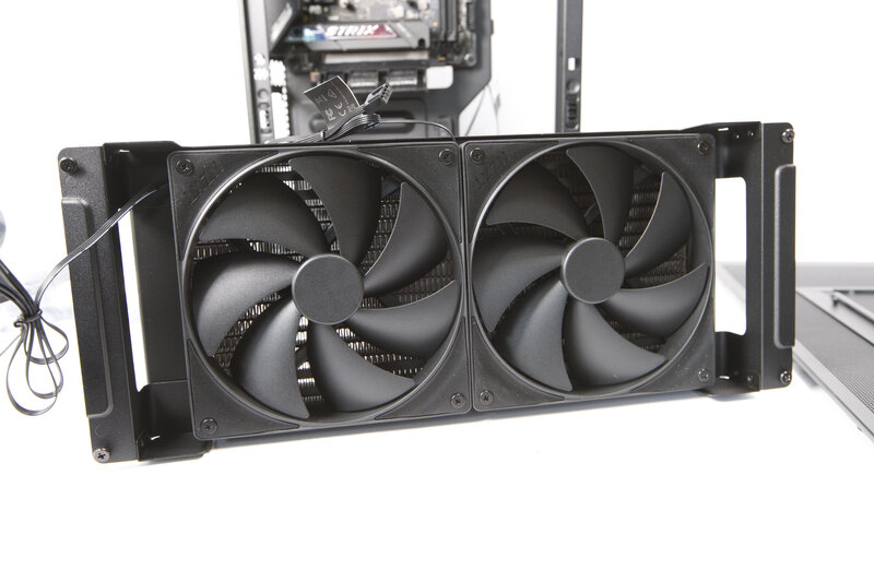 NZXT H2 Flow Radiatormontage mit Lüftern NZXT H2 Flow Radiatormontage mit Lüftern