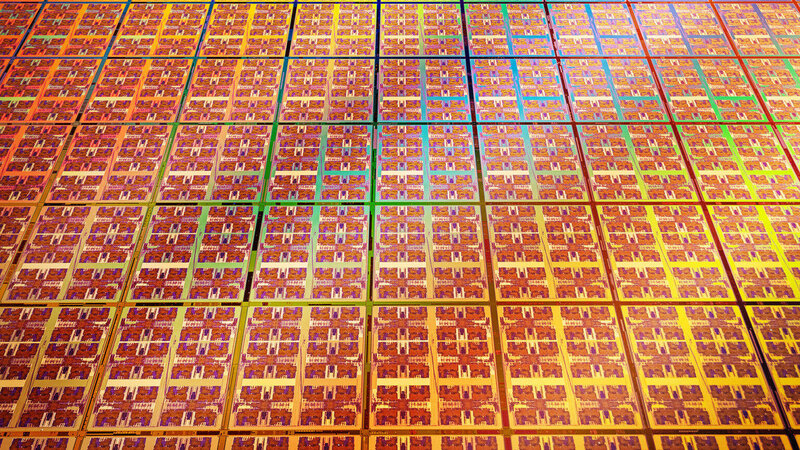 Intel 18A Wafer Perspective Intel 18A Wafer Perspective