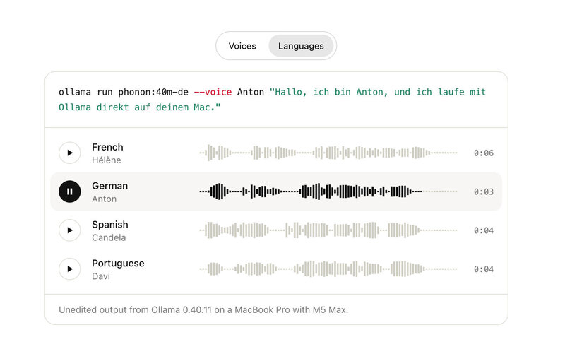 Ollama lokale Text-to-Speech über das Phonon-Modell (Anleitung)