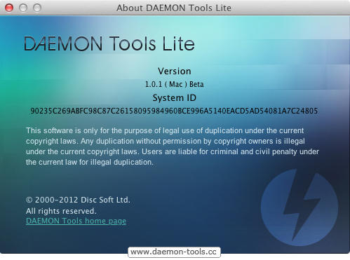 Daemon Tools Lite für Mac (Menüansicht) Daemon Tools Lite für Mac (Menüansicht)
