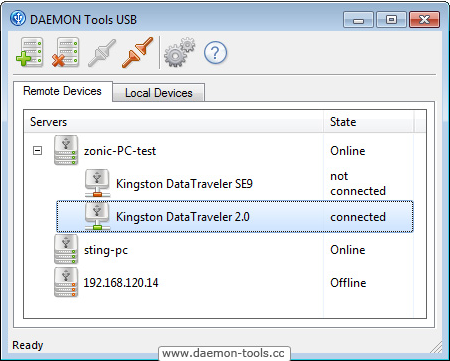 Daemon Tools USB (Menüansicht)
