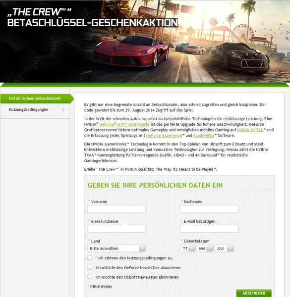The Crew Closed Beta Key Nvidia
