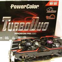 PowerColor AMD Radeon R9 285 Turbo Duo OC (Anschlüsse stehend)
