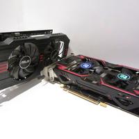 PowerColor AMD Radeon R9 285 Turbo Duo OC & ASUS Nvidia GeForce GTX 750ti OC (stehend & liegend)