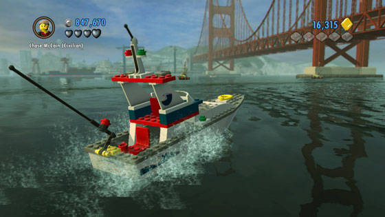 Lego City Undercover Schiff im Wasser