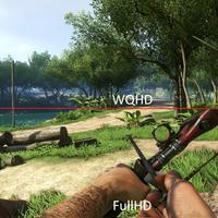 AOC Q2778VQE Bildvergleich FHD/WQHD (Far Cry 3)
