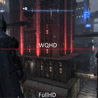 AOC Q2778VQE Bildvergleich FHD/WQHD (Batman Arkham Origins)