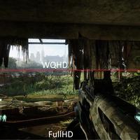 AOC Q2778VQE Bildvergleich FHD/WQHD (Crysis 3)