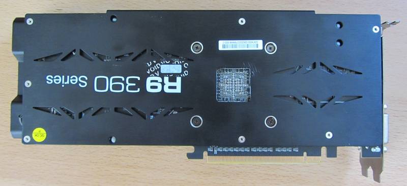 PowerColor R9 390x PCS+ Backplatte PowerColor R9 390x PCS+ Backplatte