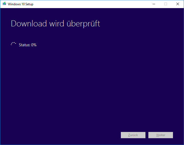 Windows 10 vom USB-Stick installieren 06 - Download wird geprüft  Bild © PCMasters.de