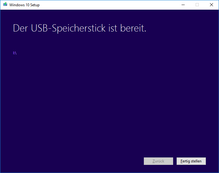 Windows 10 vom USB-Stick installieren 08 - Stick ist bereit  Bild © PCMasters.de